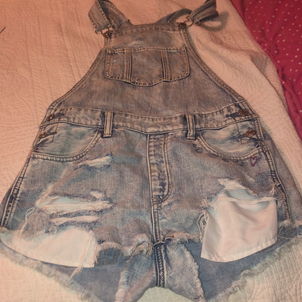 American Eagle Festival Short Overalls